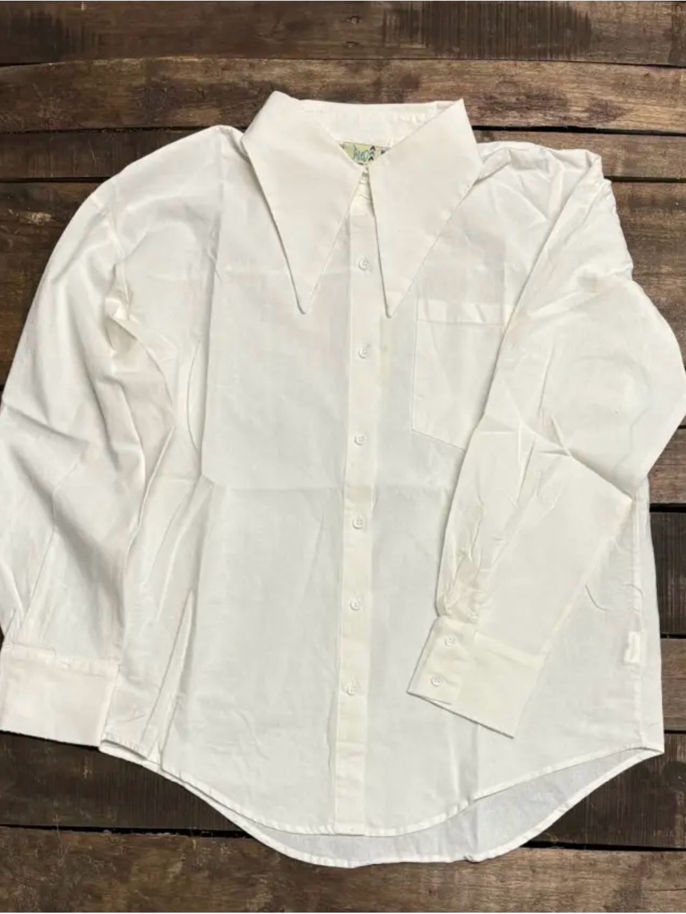JADED GYPSY To the Point Shirt - White L/XL NWT